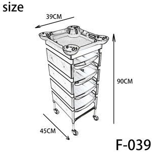 Beauty Equipment <strong>Trolley</strong> Beauty Salon <strong>Trolley</strong> with Drawers Barber Shop Shelf <strong>Hairdressing</strong> and Tattooing Tool Cart - Product Image 5