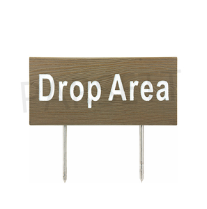 Durevole campo da <span class=keywords><strong>Golf</strong></span> in plastica riciclata segno 40*30cm Area di caduta direzionale segno con Spike - Product Image 2