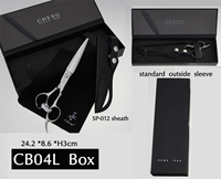 CB04 Outil de salon professionnel, étui en papier noir de haute qualité pour ciseaux, emballage personnalisé avec logo - YONGHE CHENG
