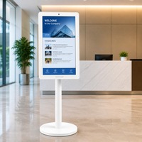 Kiosque d'inscription hospitalière 32 pouces à écran tactile blanc en libre-service