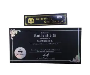 GOLD/SILVER hot stamping foil authentic original paper card certificate
