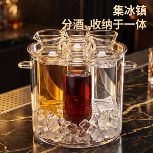Juego de calentadores de vino de plástico resistente a caídas de 2.0-3.0L con tazas para uso doméstico y catering - Product Image 1