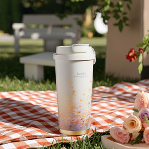 Tazza di Thermos in ceramica isolata di grande capacità ad alto aspetto con doppia bevanda acqua per le caratteristiche montate sull'auto per le ragazze che fanno festa - Product Image 4
