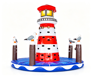 Jeu d'escalade gonflable sur <span class=keywords><strong>le</strong></span> thème <span class=keywords><strong>du</strong></span> <span class=keywords><strong>phare</strong></span> nautique, défi d'aventure en mer pour enfants, tour de défi, matériau PVC de qualité commerciale - Product Image 1
