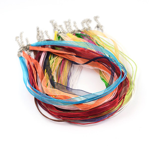 Rawmand Multi-Strand sáp Ribbon Vòng Cổ Dây <span class=keywords><strong>3</strong></span> vòng với hợp kim tôm hùm Claw móc cài chains đối với trang sức làm - Product Image 5