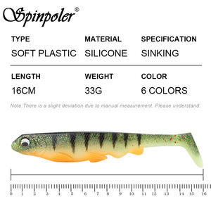 Spinpoler Swimbait queue de pagaie appât souple leurre de pêche <span class=keywords><strong>gros</strong></span> <span class=keywords><strong>brochet</strong></span> alose 16cm artificiel Pesca plastique plastique poisson Wobbler attirail - Product Image 2