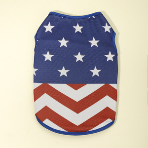 Independence Day USA Flag <b>Print</b> Dog Tank Top American Stars Stripes Puppy Shirts Summer Breathable Pet Vest - Product Image 6