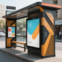 Parada de Autobús Inteligente de Acero Inoxidable Duradero, Resistente a la Intemperie y Personalizable con Pantalla Exterior y Sistema de Software Inteligente
