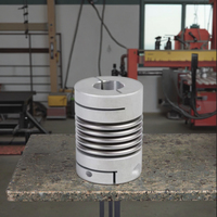 Accouplement à soufflet en acier allié d'aluminium hautement sensible et hautement compensatoire, type pince (ZS3-C) pour ventilateurs de machines-outils CNC QIANRUI