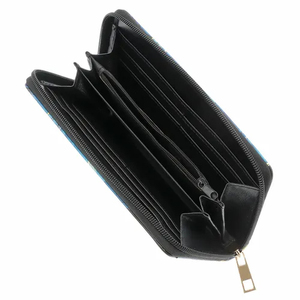 Customized PU leather long girl wallet popular kitten <b>coin</b> <b>purse</b> cartoon zipper opening and closing - Product Image 3