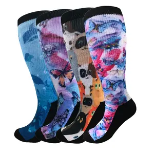 Tùy Chỉnh Unisex In Ấn Tre Pha Trộn Chống Tiểu Đường Vớ In Viscose Tre Y Tế Crew Socks Cho Bệnh Tiểu Đường