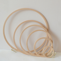 Expédition rapide pas cher couture outils de broderie Flexible 6 "Tension tambour frère Mini bois naturel broderie cerceaux pour Arts artisanat