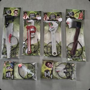 Bandeaux Cosplay Prop pour <span class=keywords><strong>Halloween</strong></span>, accessoire de simulation plastique, <span class=keywords><strong>couteau</strong></span> de cuisine percé, baril d'aiguille - Product Image 1