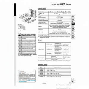 SMC Pneumatics Air Slide Table (Tabla de deslizamiento de aire) - Product Image 1