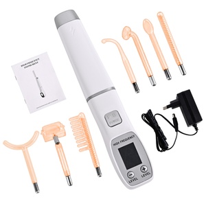Máquina de Alta Frecuencia Facial para el Cuidado de la Piel, con Logotipo Personalizado, para Uso Doméstico, SPA, Galvánica, Naranja y Azul, Antienvejecimiento - Product Image 1