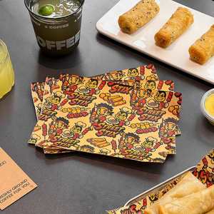 Custom Printed Non-stick Heat Resistant Grease Proof Food Grade Street Sweets Food Wrapping <b>BBQ</b> Chicken Packaging Paper - Product Image 3
