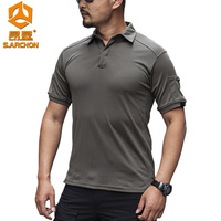 Printemps et été T-shirt tactique entraînement à manches courtes hommes randonnée uniforme Polo respirant séchage rapide soigné coupe ajustée