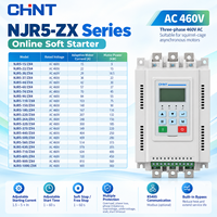 Démarreur progressif CHINT NJR5-ZX 220V 380V 460V 4-560kW pour moteur AC avec bypass intégré, écran LCD et contrôle industriel RS485