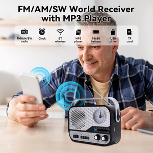 MLK-7635 nouveau modèle <span class=keywords><strong>radio</strong></span> portable am fm rechargeable 3 bandes réveil <span class=keywords><strong>radio</strong></span> sans fil avec emplacement Usb TF - Product Image 3