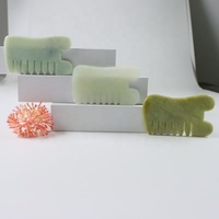 Tableau de massage grattoir personnalisé Outil de message pour cheveux chauds Peigne en pierre Jade Gua Sha