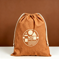 Pochette à cordon en toile de dessin animé écologique et recyclable avec logo personnalisé, résistante à l'usure, sac de rangement réutilisable, emballage cadeau de voyage