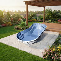 Piscine Conteneur Maritime Ovale en Acier Sur Mesure, Étanche, Préfabriquée, 20ft 40ft, avec Fenêtre et Terrasse, Épaisseur 1mm, pour Adultes et Usage Domestique