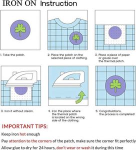 Patchs brodés aux couleurs vives pour la couture/la thermocollation, appliques pour vêtements, robes, chapeaux, jeans, accessoires de bricolage - Product Image 2