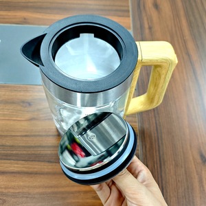 High Borosilicate Glass Cordless Electric Tea <b>Kettle</b> 304 Stainless Steel Base LED Light Auto Shut-Off Boil Dry 360 Household - Product Image 4