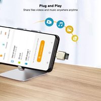 Lector de tarjetas tipo C Mini SD TF, adaptador de memoria OTG, concentrador USB C y fuente de alimentación para uso en computadora portátil sin llavero