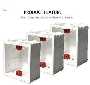 FOSHAN Factory Wholesale One Gang PVC <strong>Switch</strong> <strong>Box</strong> Electrical Installation With Custom Thin White/Grey <strong>Box</strong> 86 Type - Product Image 5