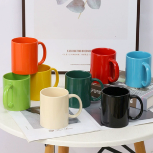 Wholesale Assorted Color Solid <b>Ceramic</b> Mug, Custom Logo Blank Sublimation Coffee <b>Cup</b> for Promotional Gifts - Product Image 2