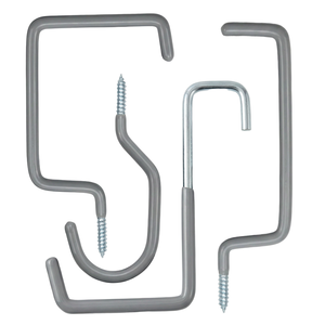 Ensemble de crochets à visser robustes pour garage, crochets de rangement muraux en fer, organisateur industriel durable gris OEM - Product Image 3