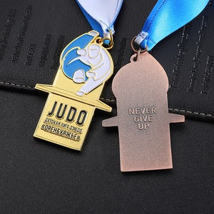Non rinunciare mai alle medaglie di Judo oro argento rame medaglia quadrata smalto personalizzato Judo Taekwondo arti marziali bambini medaglia competitiva - Product Image 6