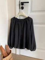 Chemisier en lin et coton personnalisé avec logo, protection solaire, manches lanternes, décontracté, ample, pour femme, vente en gros