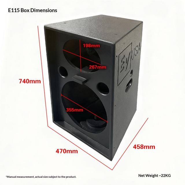 OEM E115 15-Inch Square Passive Single Stage Speaker Cabinet Set Wood & MDF Construction Customizable Components for Stage Audio