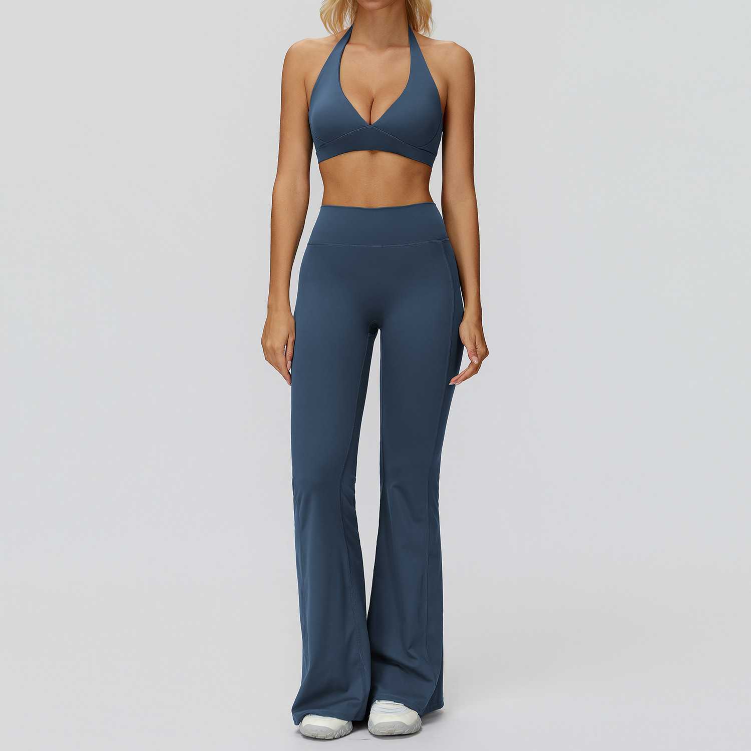 9308 soutien-gorge 9308-2 pantalon évasé-gris bleu