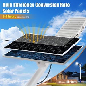 Lampione Solare con Alloggiamento in Alluminio per <span class=keywords><strong>Illuminazione</strong></span> <span class=keywords><strong>Stradale</strong></span> Esterna 100W 300W 500W IP65 Impermeabile con Telecomando - Product Image 2
