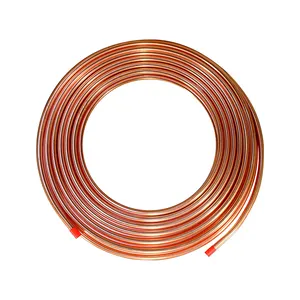 Wholesale 1/4 3/8 7/8 C10100 flexible seamless round shape 12 inch heat insulated copper tubing/copper tube/copper pipes