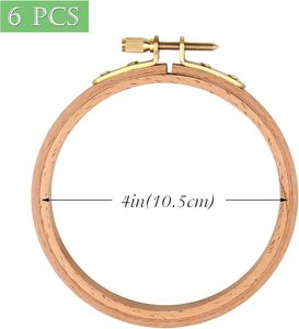 Aros Magnéticos Redondos de Madera para Bordado, Mini Aros de Bambú Ajustables de 5 Pulgadas para Punto de Cruz, Suministros para Kits de Bordado, Venta al por Mayor a Granel - Product Image 1