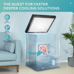 Euhomy 5 cu. FT Đen top-mở cử<span class=keywords><strong>a</strong></span> tủ đông ngực Tủ đông sâu với giỏ có thể tháo rời - Product Image 4