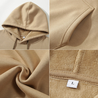 Özel yüksek kalite promosyon reklam ekibi çalışma Hoodie kazak pamuk ağır yüceltilmiş erkek Hoodie tişörtü