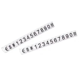 Plastic Jewellery Number Price Display Marked Posted Particle Bar Stands 7.8cm Assemble Combination Currency Symbol