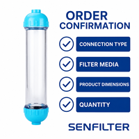 Cartouche de filtre à eau en ligne réutilisable SENFILTER pour usage domestique, filtration par osmose inverse manuelle intégrée 10 microns 3000 GPD