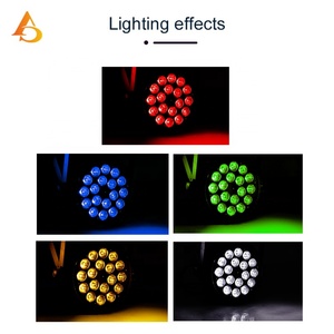 Projecteur de scène LED plat et coloré 18x15W RGBWA 5-en-1 avec contrôle DMX couleur intégrale - Product Image 3
