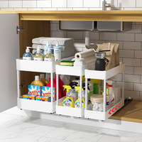 Organisateur de placard coulissant en plastique, étagère de rangement rétractable à un seul niveau, rail d'installation moderne et minimaliste pour armoire