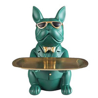 Direct Factory Resin Bulldog Figuur, Hondenvormig Snoepbakje, Dierenfiguur, Fruitplateau, Huisdecoratie, Home Decor, Ambachten
