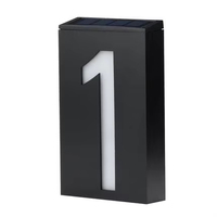 Lampe solaire LED pour numéro de maison, plaque de porte, éclairage d'adresse, idéale pour villa, hôtel, étanche IP65, éclairage extérieur de porche, logo lumineux.