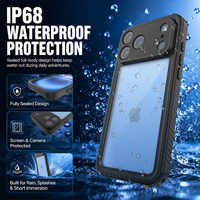 Étui de téléphone étanche et antichoc IP68 pour iPhone 18 Pro Max, protection intégrale sous-marine à 360°, support de logo personnalisé, vente en gros