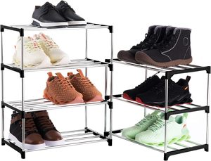 Zapatero pequeño apilable de 4 niveles, organizador de almacenamiento de estante de <span class=keywords><strong>zapatos</strong></span> ligero <span class=keywords><strong>para</strong></span> entrada, pasillo y <span class=keywords><strong>armario</strong></span> - Product Image 2