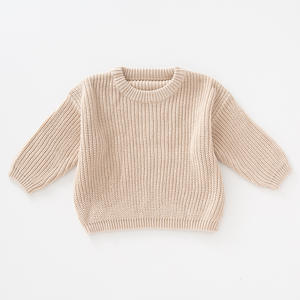100% Baumwolle Rundhals Weicher Zopfmuster-Strick Kinderpullover Baby Kleinkind Pullover - Product Image 4